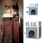 Double-Layer Wooden Cat Home -  Mau Mau  